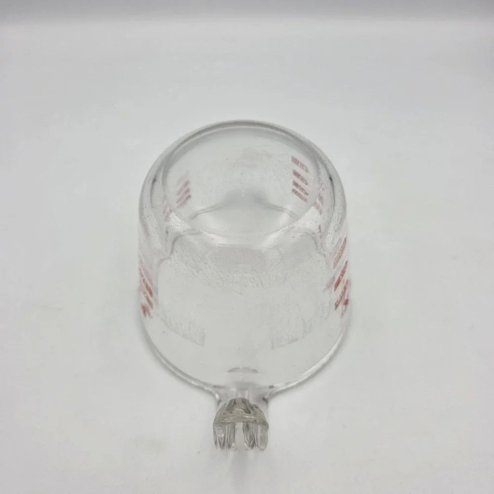 Vintage PYREX 1 Cup 8oz Measuring Cup Glass Red Lettering Made in USA Corning #2